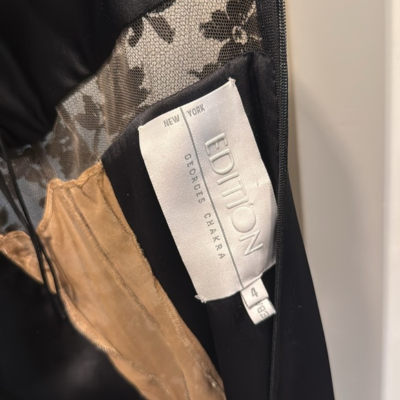 Georges Chakra Custom Black Lace & Sequin Gown - Picture 11 of 11